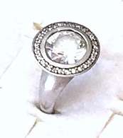 Genuine 925 Sterling Silver Cz Imported Ring (Size 7)